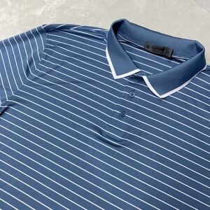 G/Fore Perforated Golf Polo Striped Slate Blue G4MS21K04 Men's Size 2XL *Read